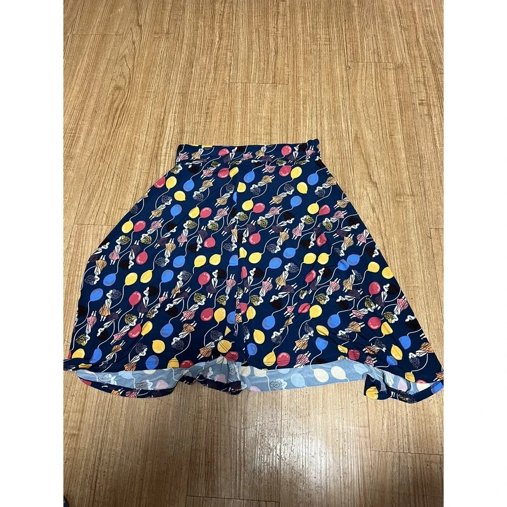LULAROE Size 14 GIRLS SKIRT Azure LOOKING AT BALLOONS,‎ Flare